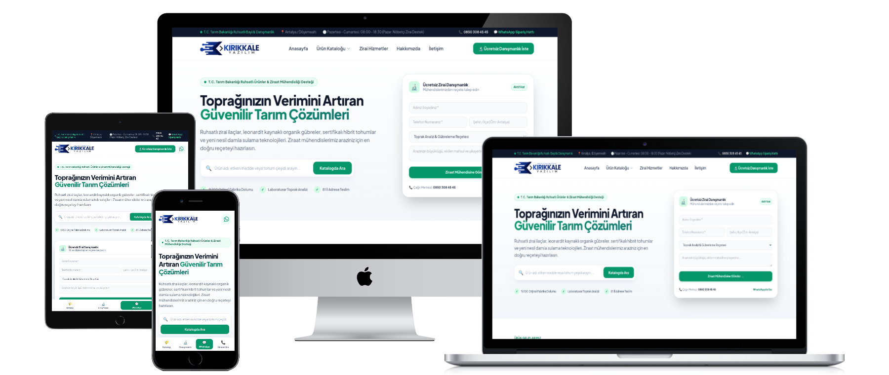 Zirai İlaç, Organik Gübre, Tohum ve Damla Sulama Çözümleri Kurumsal Web Yazılımı