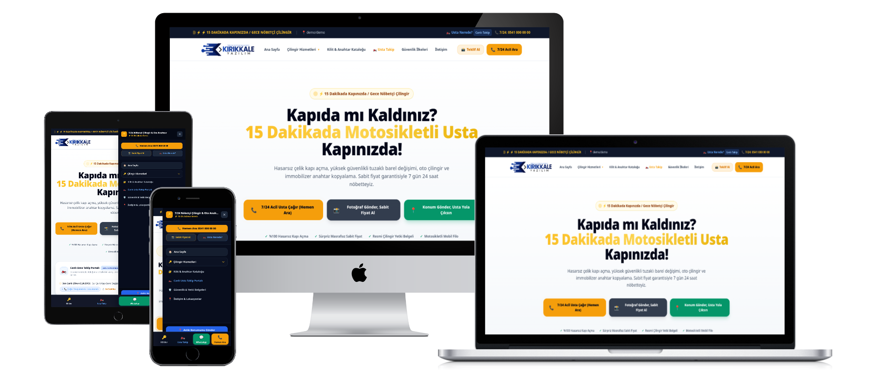 Çilingir, Oto Anahtar ve Kilit Servisi Web Yazılımı